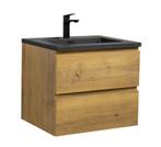 Badkamermeubel Set Angela 60 cm Eiken Badmeubel, Huis en Inrichting, Badkamer | Badkamermeubels, Verzenden, Nieuw
