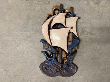 Wanddecoratie - België - boot op zee