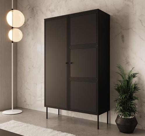 Meubella Dressoir 100 cm zwart | Opbergkast modern, Huis en Inrichting, Kasten | Overige, Nieuw, Verzenden