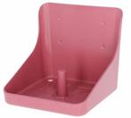 Liksteenhouder roze kunststof, hoekig, Nieuw