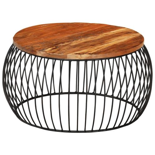 vidaXL Salontafel Ø68 cm massief gerecycled hout, Huis en Inrichting, Tafels | Salontafels, Nieuw, Verzenden