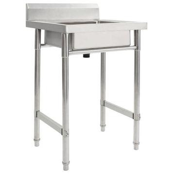 Gootsteen RVS Enkele Bak 60x60 - Retour Deal - 55% Korting! beschikbaar voor biedingen