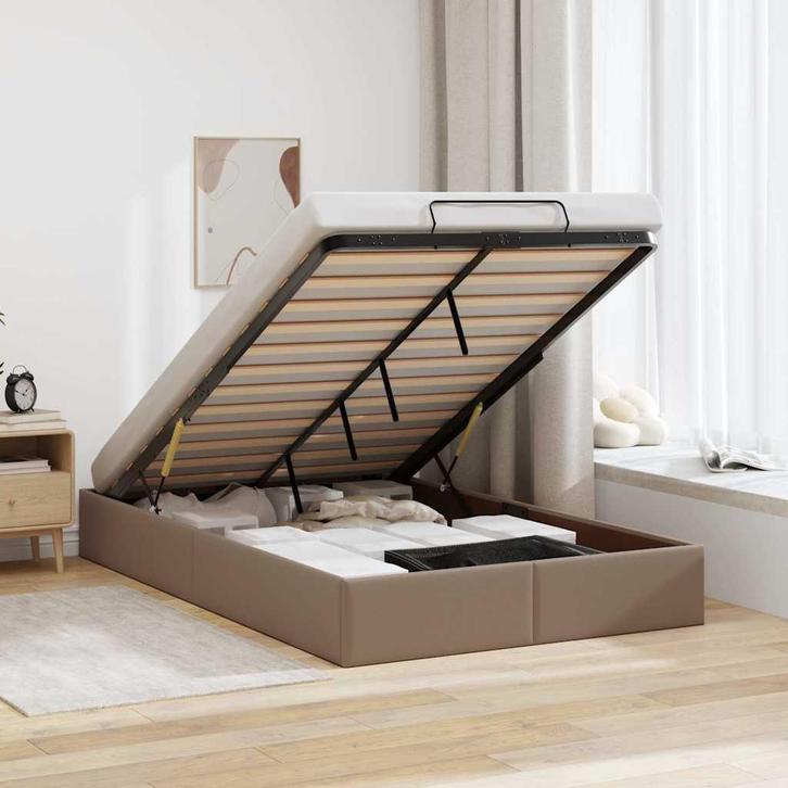 vidaXL Bedframe zonder matras 120x200 cm kunstleer, Huis en Inrichting, Slaapkamer | Bedden, Nieuw, Verzenden