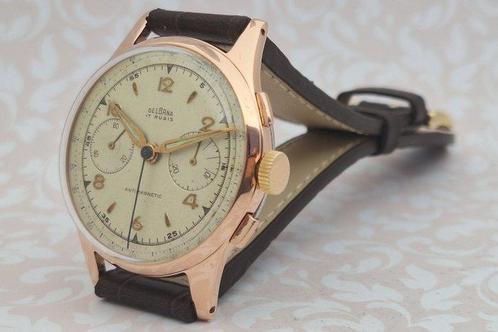 Chronographe Suisse - Delbana - Cal. Landeron 151 - JUMBO -, Handtassen en Accessoires, Horloges | Heren