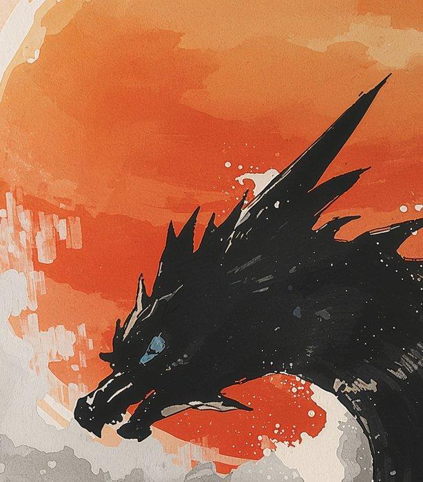 Collectibles & Co. - Japanase Art Style - “Gyarados In The, Games en Spelcomputers, Spelcomputers | Overige Accessoires