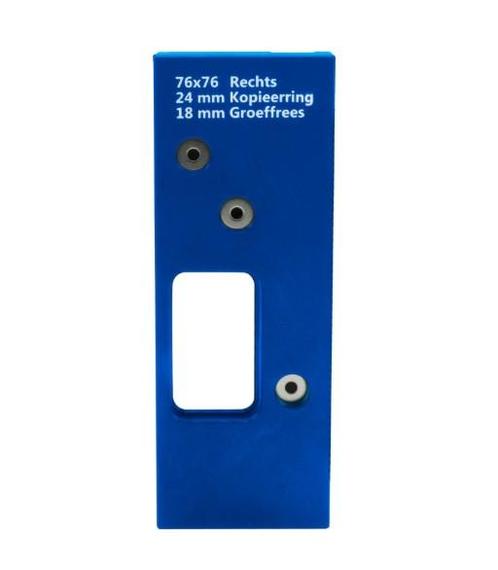 Boormal voor scharnieren ronde hoek 76x76 mm rechts, Doe-het-zelf en Bouw, Hang- en Sluitwerk, Klink of Kruk, Nieuw, Overige materialen