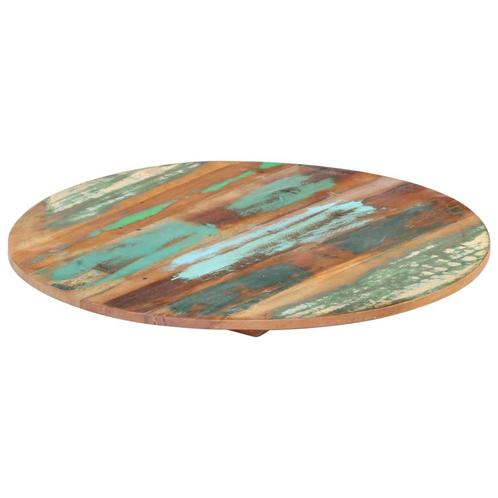 vidaXL Tafelblad rond 15-16 mm 50 cm massief gerecycled hout, Huis en Inrichting, Tafelonderdelen, Nieuw, Verzenden