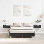 vidaXL Bedframe zonder matras 120x200 cm spaanplaat zwart, Verzenden, Nieuw