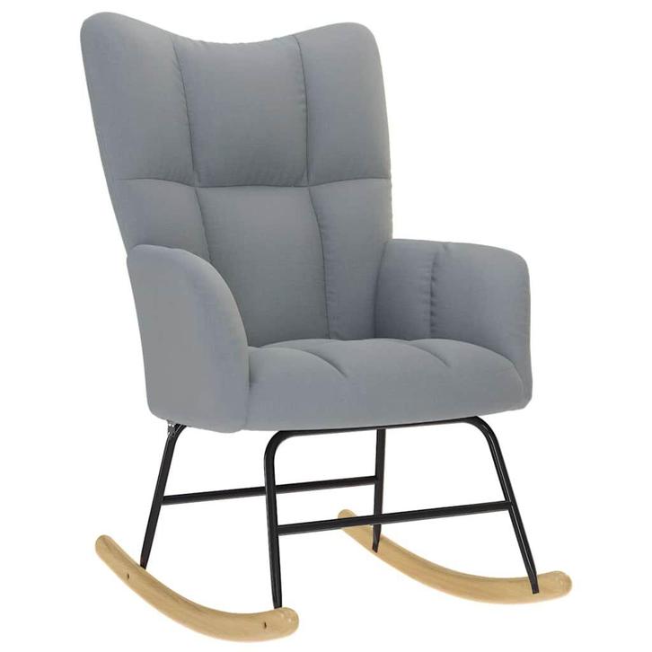 Schommelstoel Lichtgrijs Stof - Retour deal - 40% Korting, Huis en Inrichting, Stoelen, Grijs, Nieuw, Verzenden