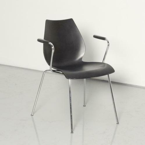 Kartell Maui kantinestoel, zwart, 4-poot onderstel, *ster 2*, Maison & Meubles, Chaises, Enlèvement ou Envoi