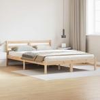 vidaXL Bedframe met Hoofdbord 140x220 cm Massief Hout Grenen, Huis en Inrichting, Verzenden, Nieuw