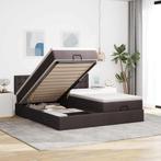 vidaXL Ottoman bed met matrassen 200x200cm stof donkerbruin, Huis en Inrichting, Verzenden, Nieuw
