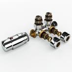 Universele Chrome Radiator-aansluitset (midden-onder-haaks), Ophalen of Verzenden, Nieuw