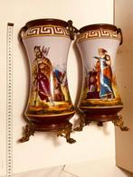 Montereau - Vase (2) - Paire de grands vases en faïence fine, Antiquités & Art