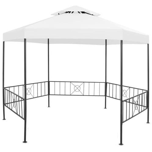 vidaXL Tuinprieel 180 g/m² 323x275x265 cm wit, Tuin en Terras, Partytenten, Nieuw, Verzenden