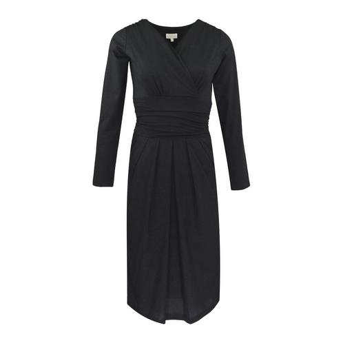 Milano Italy • zwarte overslag jurk • 36, Kleding | Dames, Truien en Vesten, Verzenden