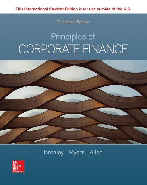 ISE Principles of Corporate Finance 9781260565553, Boeken, Overige Boeken, Gelezen, Verzenden