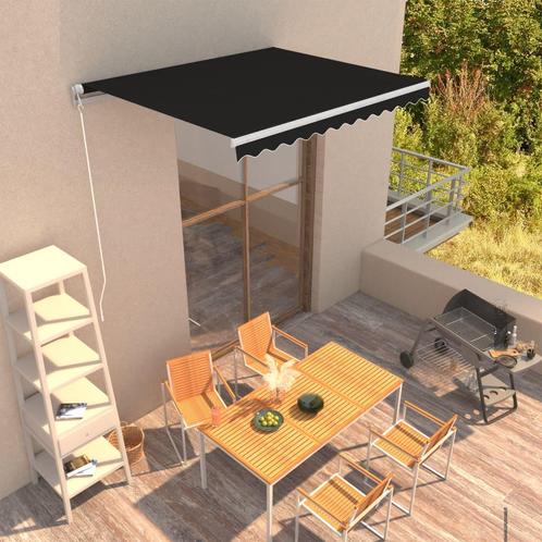 vidaXL Auvent manuel rétractable 300x250 cm Anthracite, Jardin & Terrasse, Parasols, Neuf, Envoi