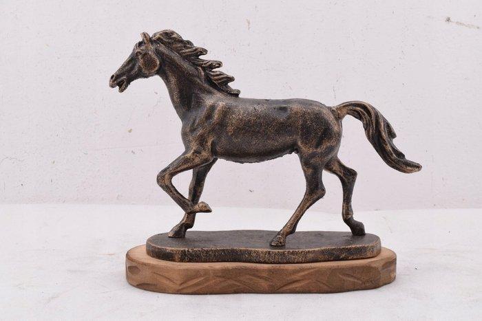 Beeldje - Running Horse - Gietijzer, Antiquités & Art, Curiosités & Brocante