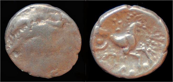 1st cent Bc Celtic Gaul Baïocasses Av 1/4 stater aux sang.., Postzegels en Munten, Munten en Bankbiljetten | Verzamelingen, Verzenden