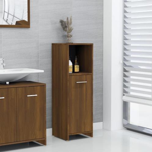 vidaXL Badkamerkast 30x30x95 cm bewerkt hout bruin, Huis en Inrichting, Badkamer | Badkamermeubels, Nieuw, Verzenden