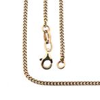 Gouden gourmet schakel ketting | 50,5 cm (schakelketting), Ophalen of Verzenden, Gebruikt, Overige kleuren, Goud