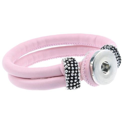Fako Bijoux® - Armband Voor Click Buttons - Rond - Roze, Handtassen en Accessoires, Armbanden, Verzenden