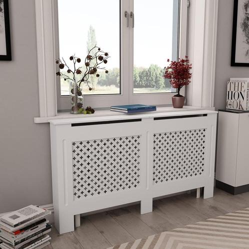vidaXL Radiatorombouw 152x19x81,5 cm MDF wit, Doe-het-zelf en Bouw, Verwarming en Radiatoren, Nieuw, Verzenden