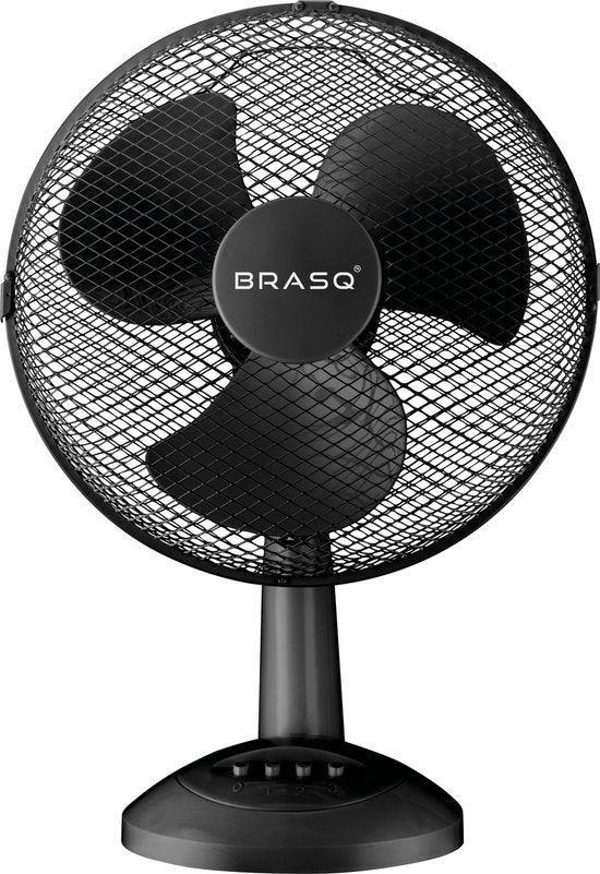 2dekans | BRASQ Tafelventilator - 30 cm - Zwart - 3, Doe-het-zelf en Bouw, Ventilatie en Afzuiging, Ophalen of Verzenden