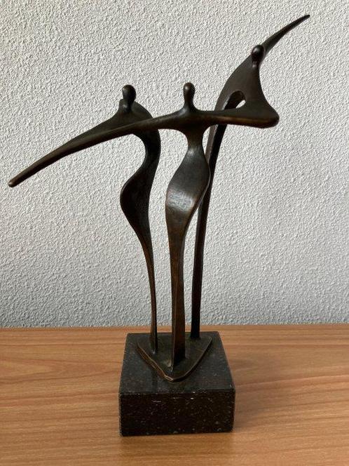 Beeldje -  Vriendschap  - Brons, Antiek en Kunst, Curiosa en Brocante