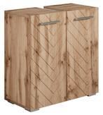 Wastafelkast Jupiter 60 x 30 cm Eiken Visgraat Badmeubel, Verzenden