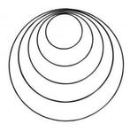 Metalen ring Zwart gelakt diverse maten doos 5 stuks