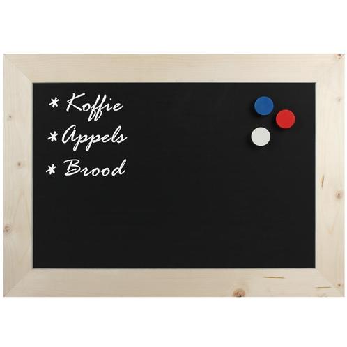 Krijtbord Magnetisch Hout Blank 40x50 cm, Huis en Inrichting, Woonaccessoires | Lijsten, Verzenden