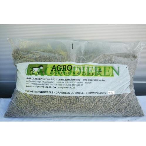Tarwe stropellets strokorrels stalstrooisel - 15 kg - losse, Dieren en Toebehoren, Stalling en Weidegang