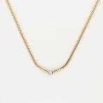 Collier - 14 carats Or jaune Diamant (Naturelle), Handtassen en Accessoires, Kettingen, Nieuw