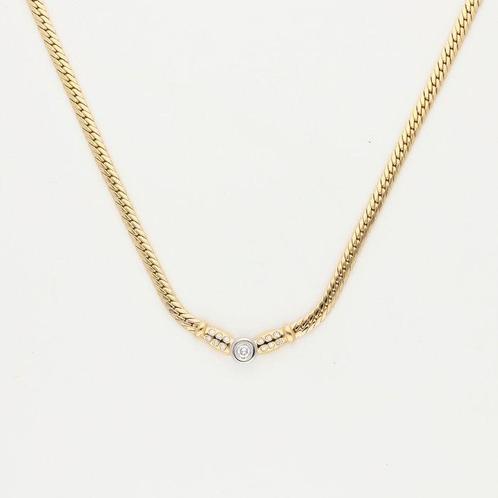 Collier - 14 carats Or jaune Diamant (Naturelle), Handtassen en Accessoires, Kettingen
