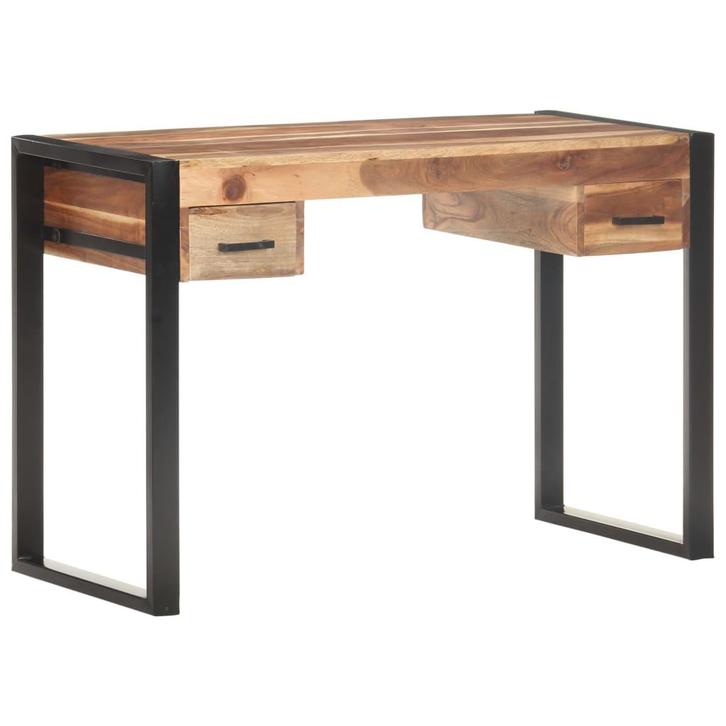 vidaXL Bureau 110x50x76 cm massief hout, Maison & Meubles, Bureaux, Envoi