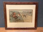 Ottokar Walter - Cadre - Bois - Estampe de cheval antique
