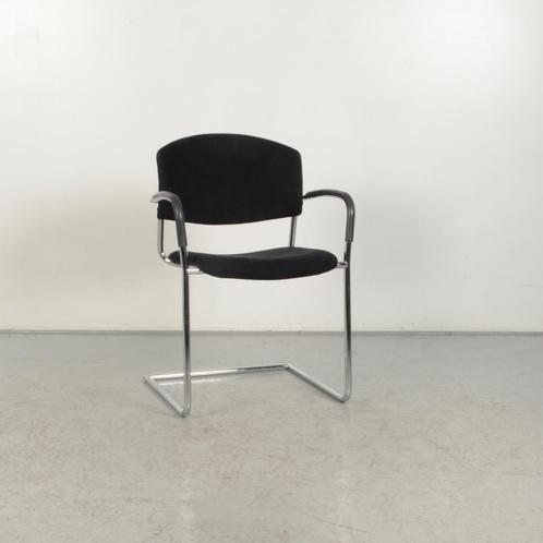 Vergaderstoel Drabert - Zwart - Sledeframe, Huis en Inrichting, Stoelen, Gebruikt, Ophalen of Verzenden
