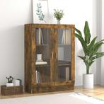 vidaXL Vitrinekast 82,5x30,5x115 cm bewerkt hout gerookt, Huis en Inrichting, Kasten | Boekenkasten, Verzenden, Nieuw