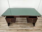 Bureau - Bureau de direction important en bois exotique,
