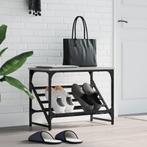 vidaXL Schoenenrek 60x30x45 cm bewerkt hout grijs sonoma, Verzenden, Nieuw