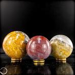 Natuurlijke jaspis-kugelset uit Madagaskar – markante