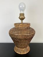 Lamp - prachtige vintage rotan tafellamp (Birma Riet) -, Antiek en Kunst