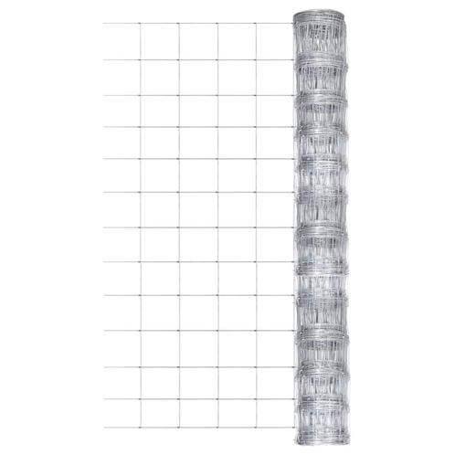 vidaXL Hek 50x1,25 m gegalvaniseerd staal zilverkleurig, Tuin en Terras, Tuinhekken en Hekwerk, Nieuw, Verzenden