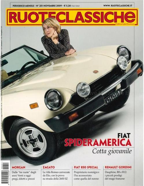 2009 RUOTECLASSICHE MAGAZINE 251 ITALIAANS, Livres, Autos | Brochures & Magazines