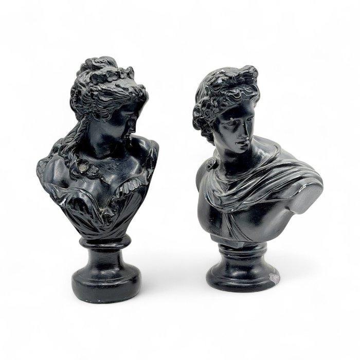 Figuur - Apolo y Diana - Gips, Antiek en Kunst, Antiek | Keramiek en Aardewerk