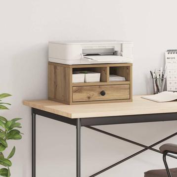 vidaXL Printerstand Artisan Eiken 40 x 32 x 24 cm Bewerkt beschikbaar voor biedingen