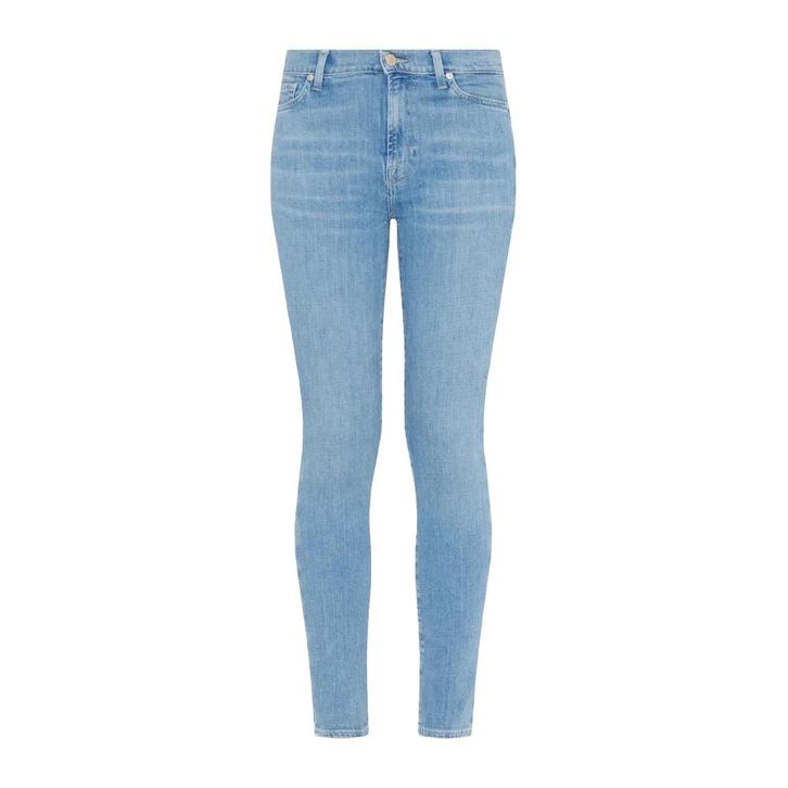7 for all Mankind • blauwe HW skinny jeans • 25, Kleding | Dames, Broeken en Pantalons, Blauw, Nieuw, Verzenden