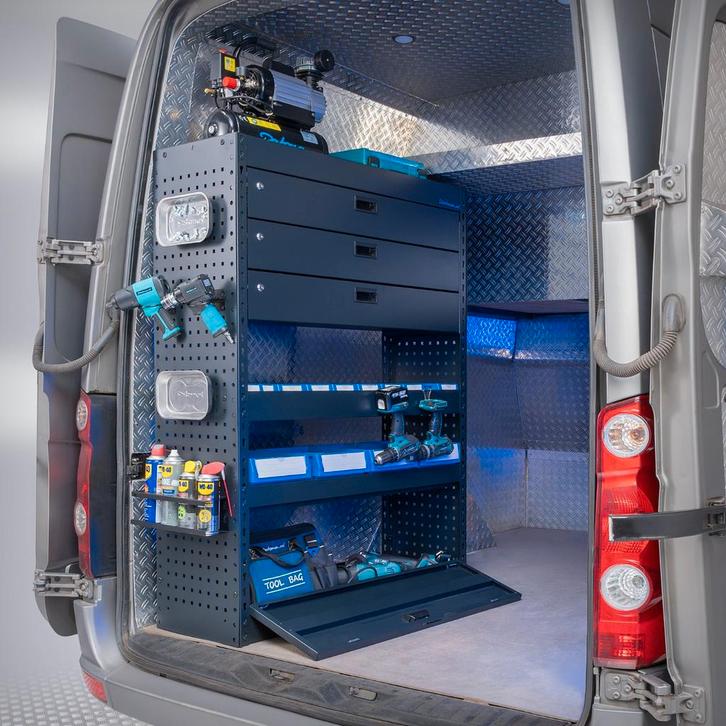 Datona Bedrijfswageninrichting - Ladekast met 3 afsluitbare, Doe-het-zelf en Bouw, Werkbanken, Ophalen of Verzenden